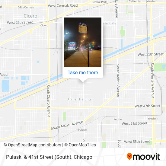 Pulaski & 41st Street (South) map