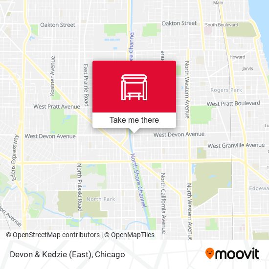 Devon & Kedzie (East) map