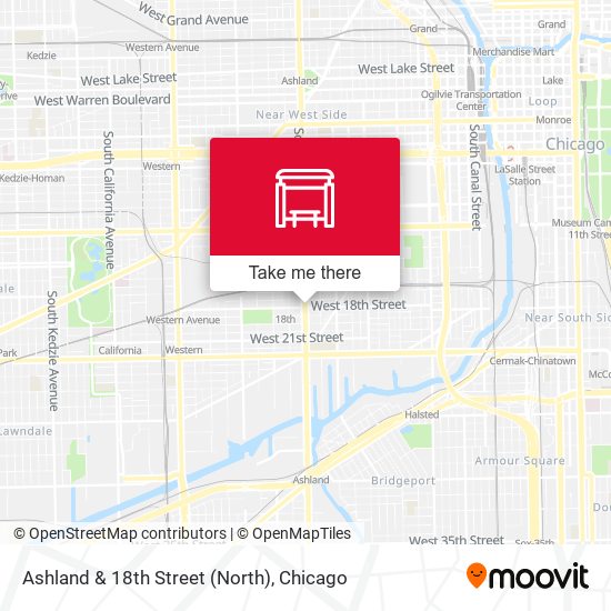 Ashland & 18th Street (North) map