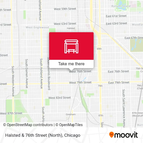 Halsted & 76th Street (North) map