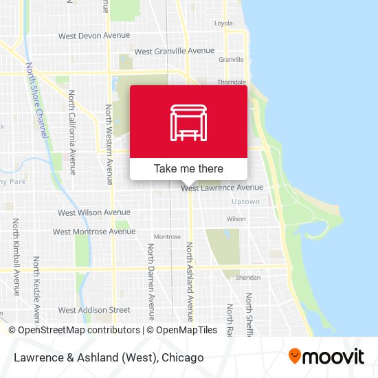 Lawrence & Ashland (West) map