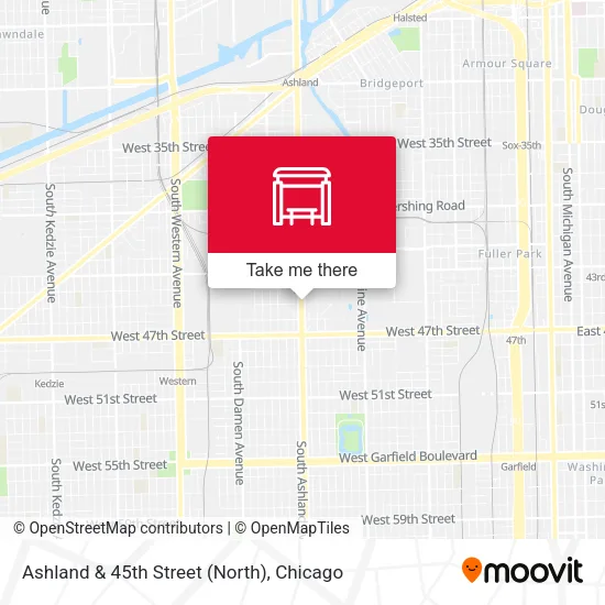 Ashland & 45th Street (North) map