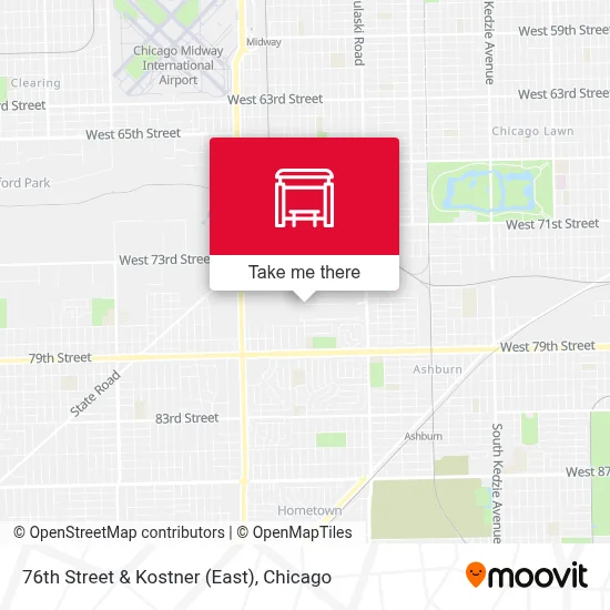 76th Street & Kostner (East) map