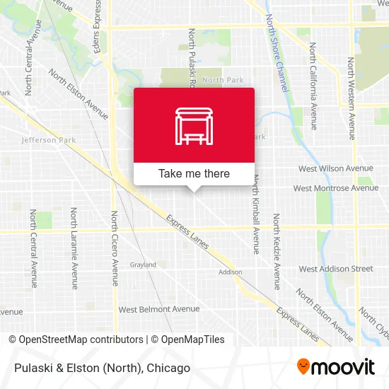 Pulaski & Elston (North) map