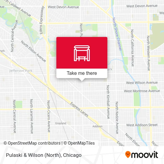 Pulaski & Wilson (North) map