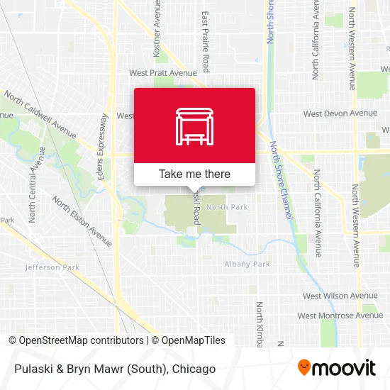 Pulaski & Bryn Mawr (South) map
