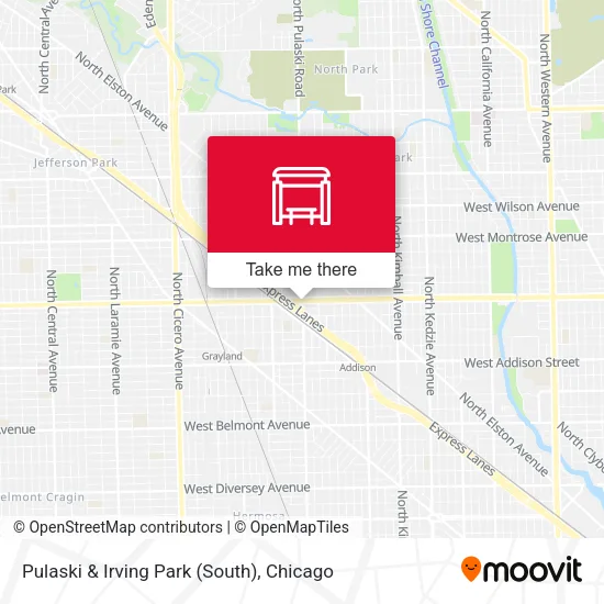 Pulaski & Irving Park (South) map