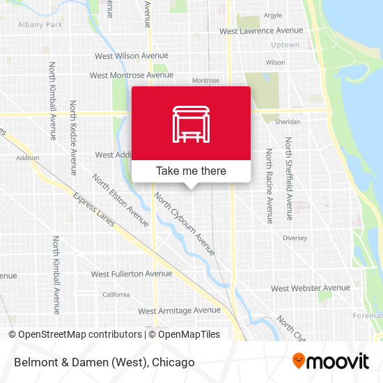 Mapa de Belmont & Damen (West)