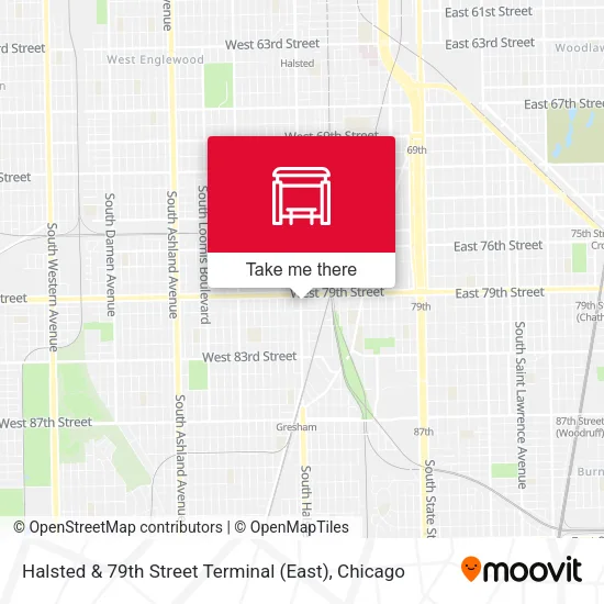 Mapa de Halsted & 79th Street Terminal (East)