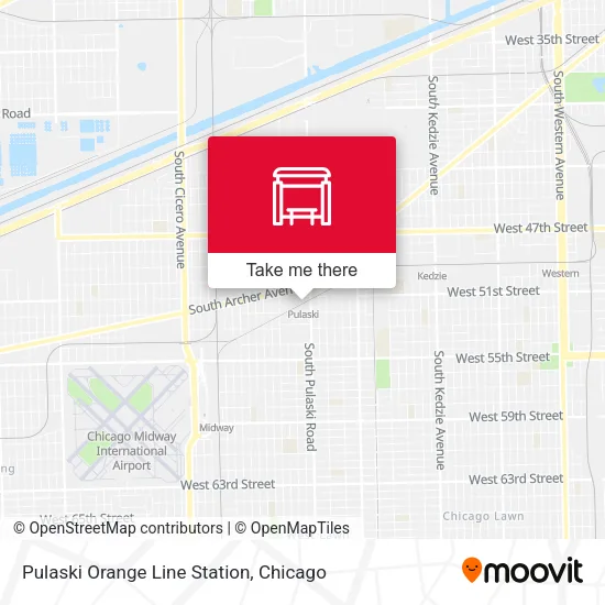 Pulaski Orange Line Station map