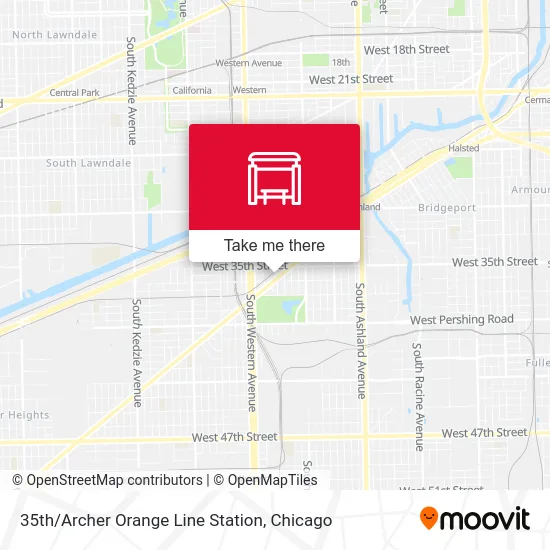 35th / Archer Orange Line Station map