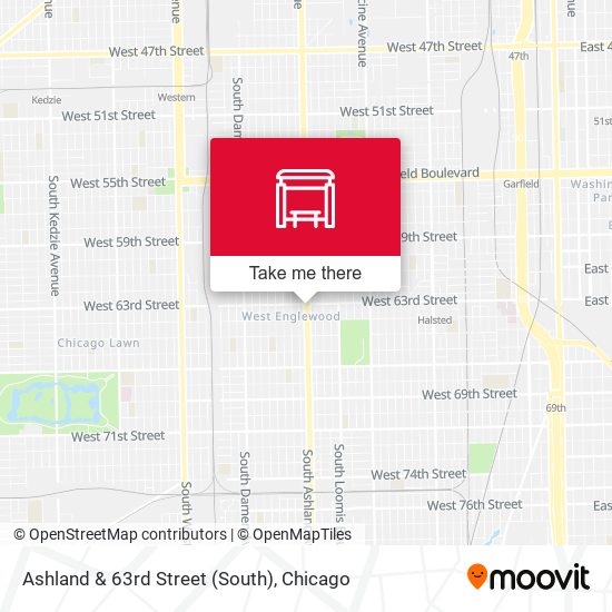 Ashland & 63rd Street (South) map