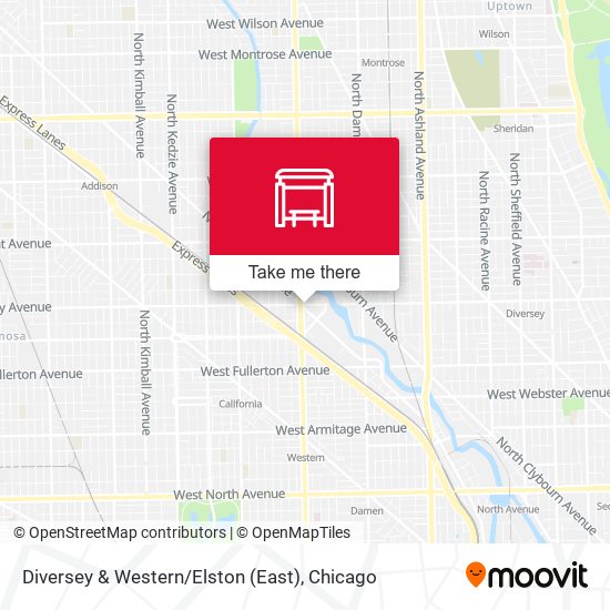 Diversey & Western / Elston (East) map