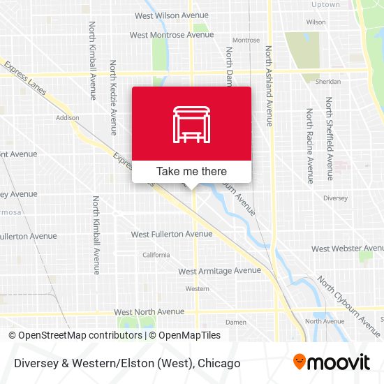 Diversey & Western / Elston map