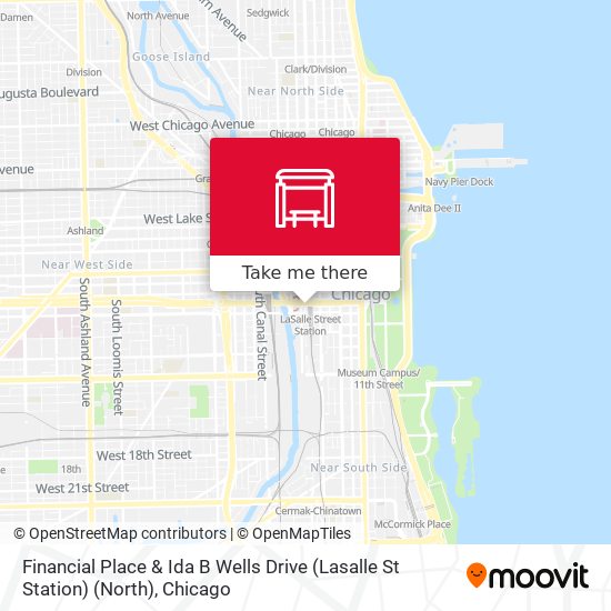 Mapa de Financial Place & Ida B Wells Drive (Lasalle St Station) (North)
