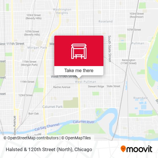 Halsted & 120th Street (North) map