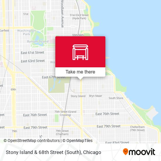 Stony Island & 68th Street (South) map