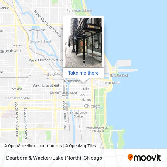 Mapa de Dearborn & Wacker/Lake (North)