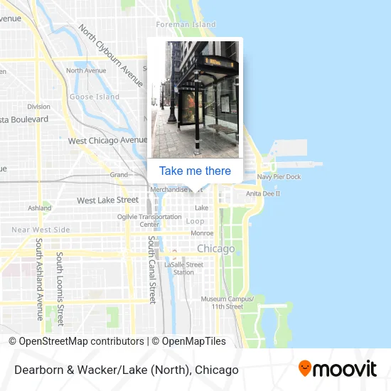 Dearborn & Wacker/Lake (North) map