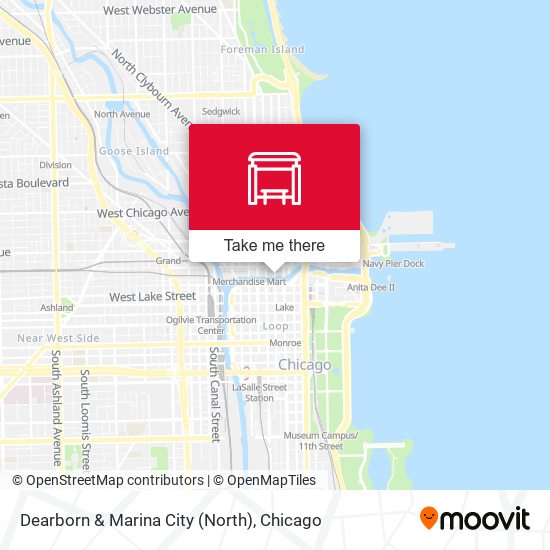 Mapa de Dearborn & Marina City (North)