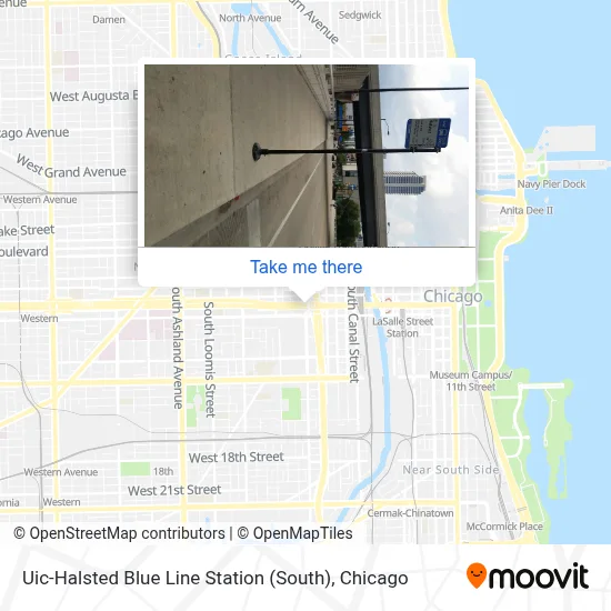 Uic-Halsted Blue Line Station (South) map