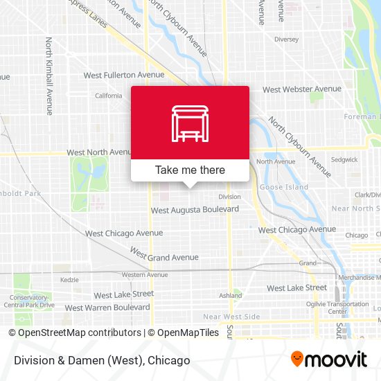 Mapa de Division & Damen (West)