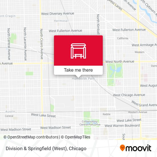 Division & Springfield (West) map