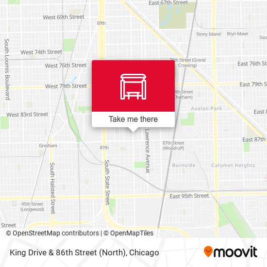 King Drive & 86th Street (North) map