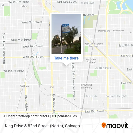 King Drive & 82nd Street (North) map
