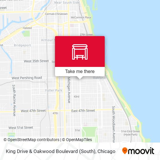 King Drive & Oakwood Boulevard (South) map