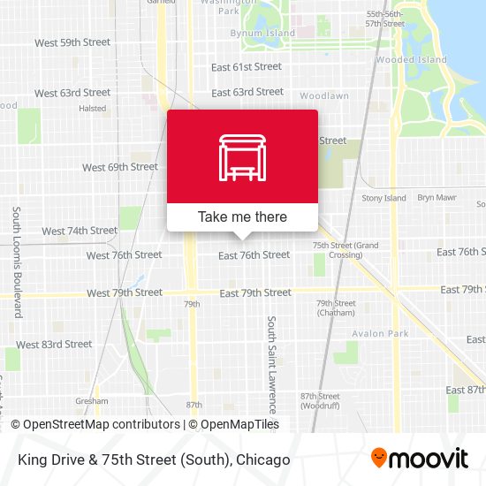 King Drive & 75th Street (South) map