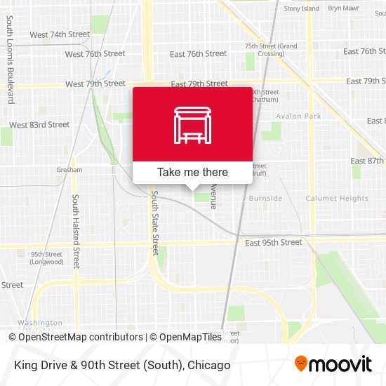 King Drive & 90th Street (South) map