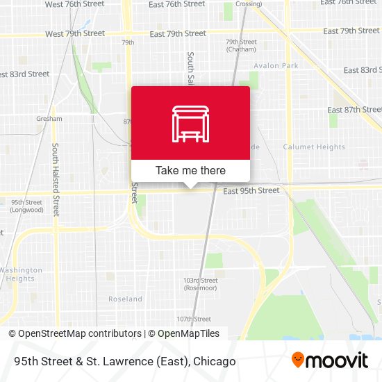 95th Street & St. Lawrence (East) map