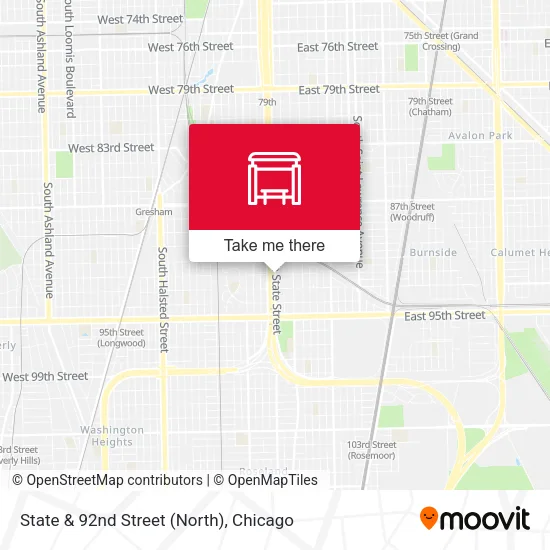 State & 92nd Street (North) map