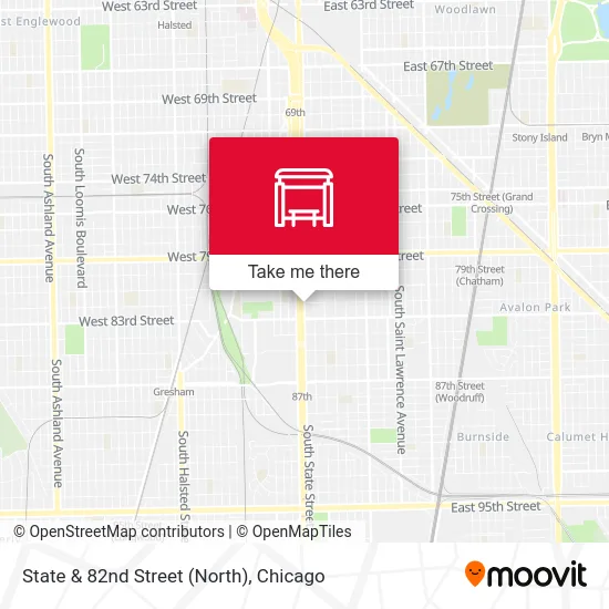 State & 82nd Street (North) map