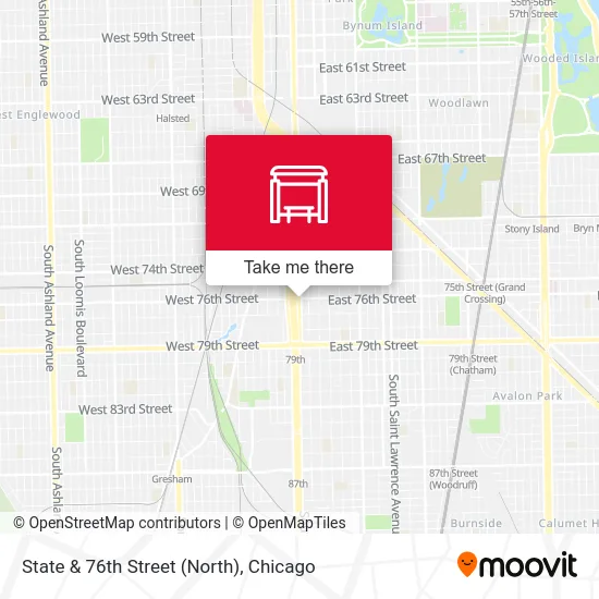 State & 76th Street (North) map