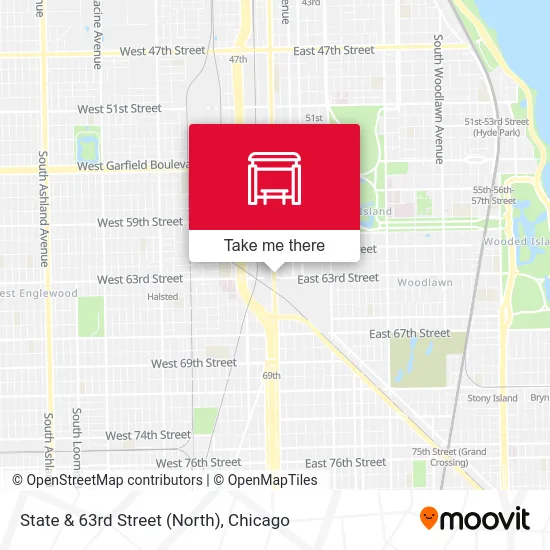 State & 63rd Street (North) map