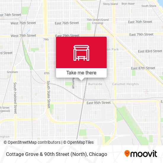 Cottage Grove & 90th Street (North) map