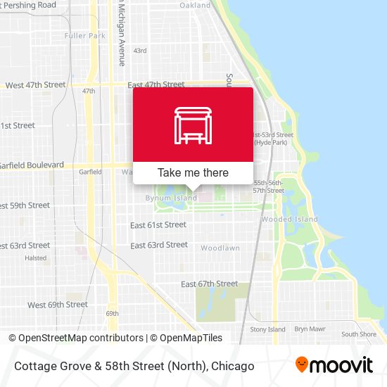 Cottage Grove & 58th Street (North) map