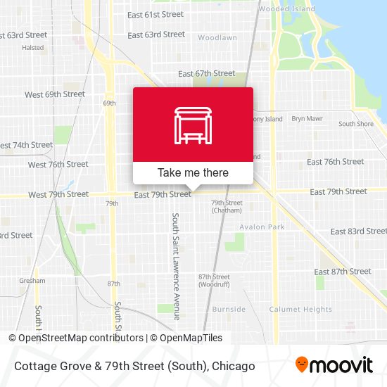 Cottage Grove & 79th Street (South) map