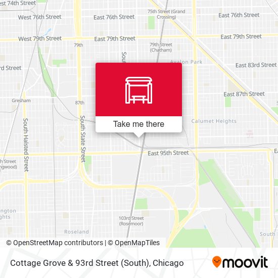 Cottage Grove & 93rd Street (South) map