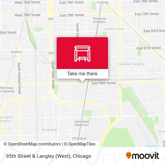 95th Street & Langley (West) map