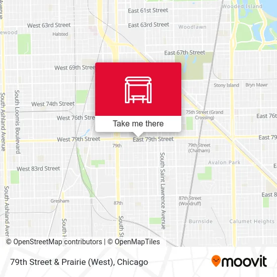 79th Street & Prairie (West) map