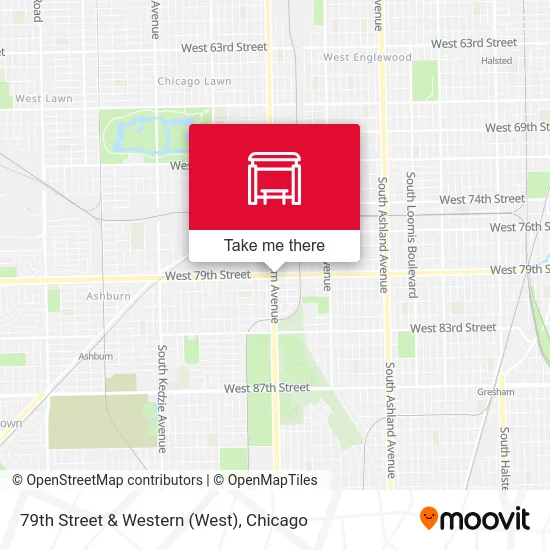 79th Street & Western map