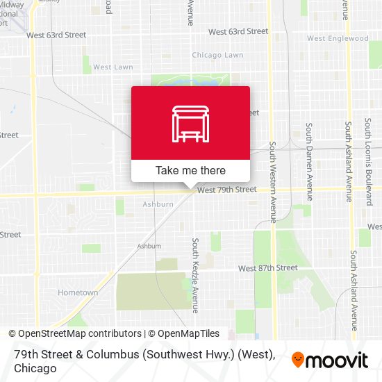 79th Street & Columbus (Southwest Hwy.) (West) map