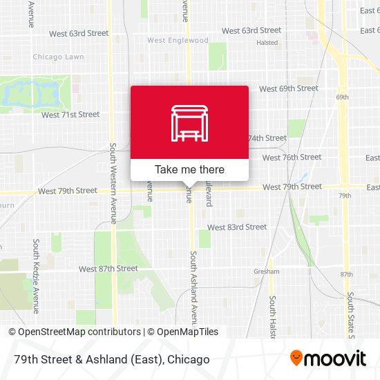 79th Street & Ashland (East) map