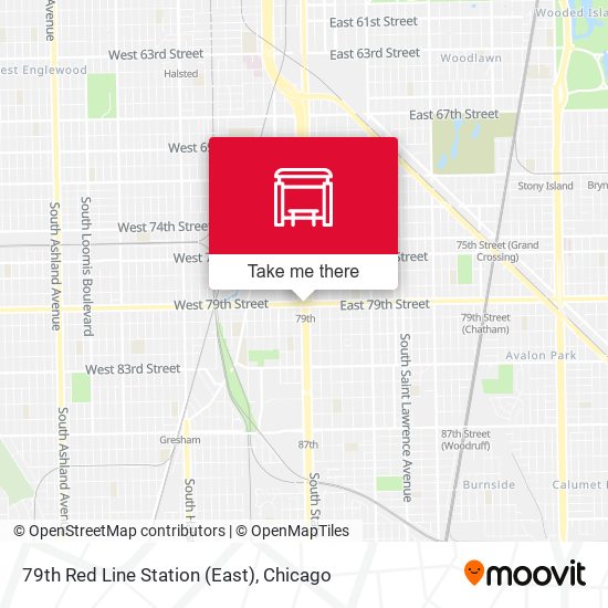 Mapa de 79th Red Line Station (East)