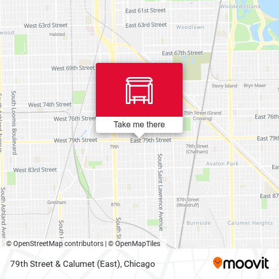 79th Street & Calumet (East) map