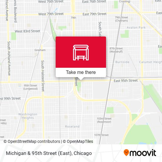 Michigan & 95th Street (East) map