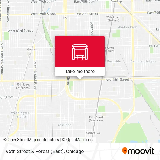 95th Street & Forest (East) map